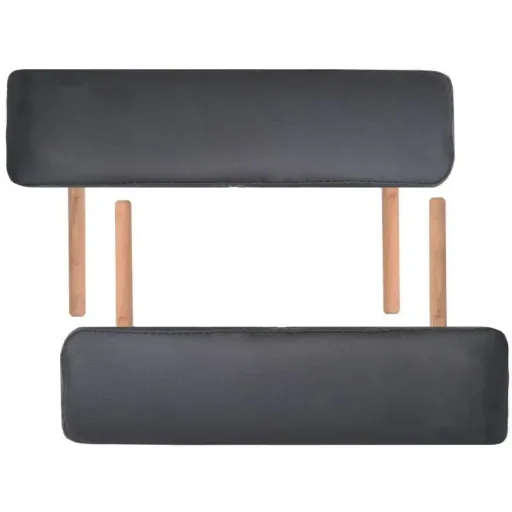 Klappbare Massageliege 2 Zonen 10 cm dick schwarz