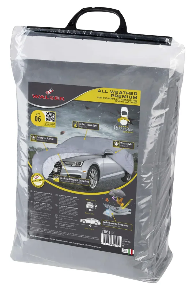 Autoabdeckplane all weather - Größe 6 - 482x180x144cm - PVC beschichtet