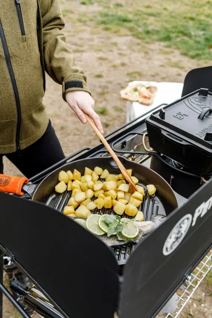Grill-Feuerpfanne gp35 mit Stiel
