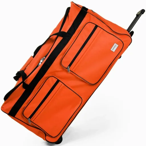 XXL Reisetasche mit Trolleyfunktion orange 160 L