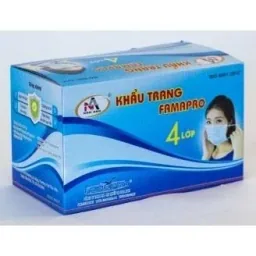 Mundmaske - 50 Stück - 175 x 90mm - Blaue Schrift IIR