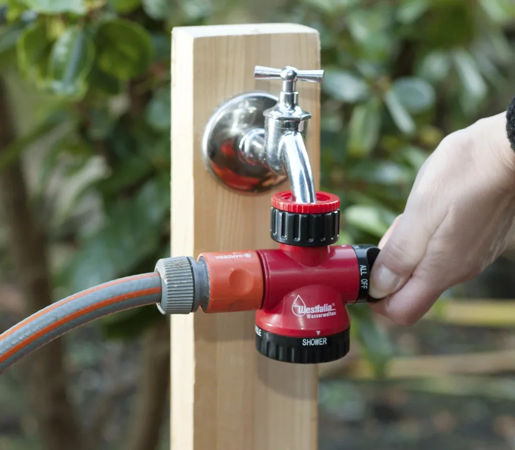 2-Wege Wasserhahn Adapter mit Schlauch- und Brausenauslass