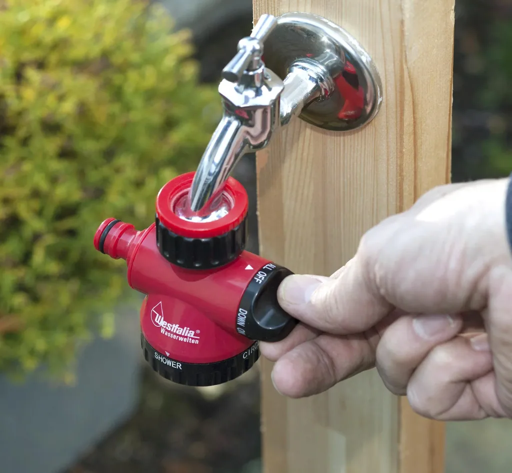 2-Wege Wasserhahn Adapter mit Schlauch- und Brausenauslass