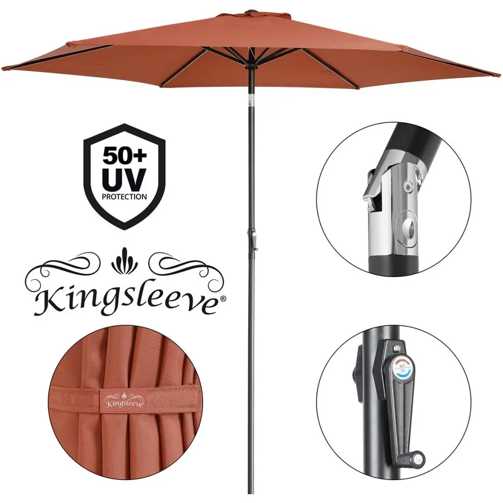 Sonnenschirm Tahiti Terracotta - Ø300cm - UV-Schutz 50+