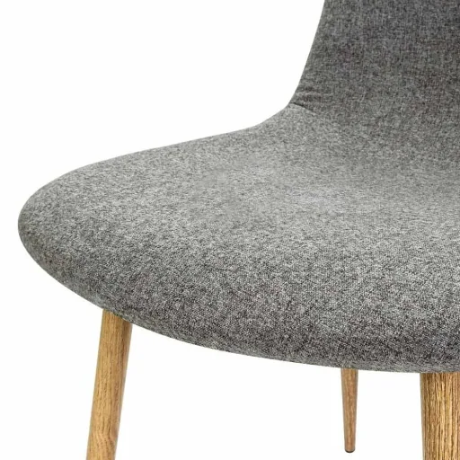 Design-Stuhl mit Stoffbezug hellgrau 4 Stück