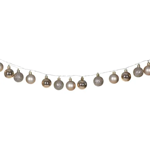 Weihnachtsbeleuchtung Kugeln 40-LED - Champagner - 2m