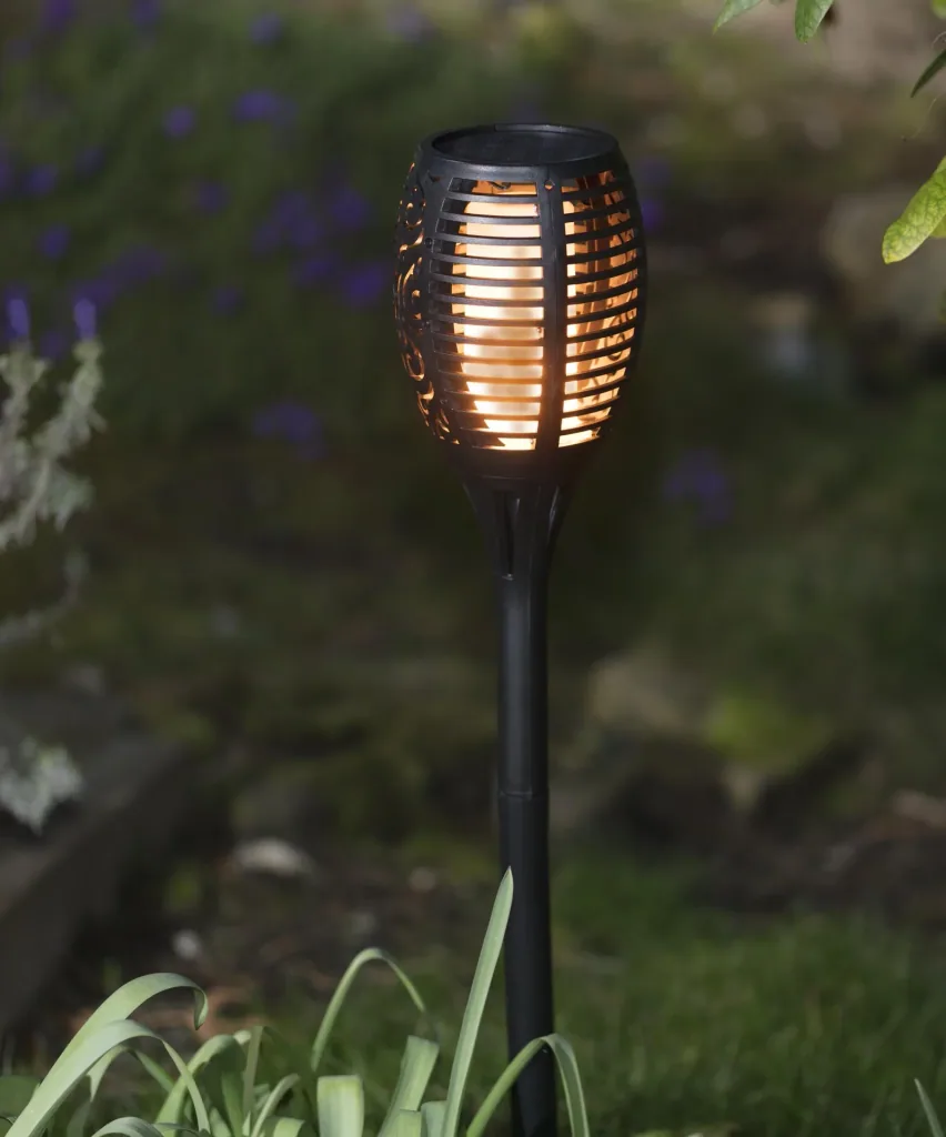 Solar Gartenfackel mit Flammeneffekt - 2er Set