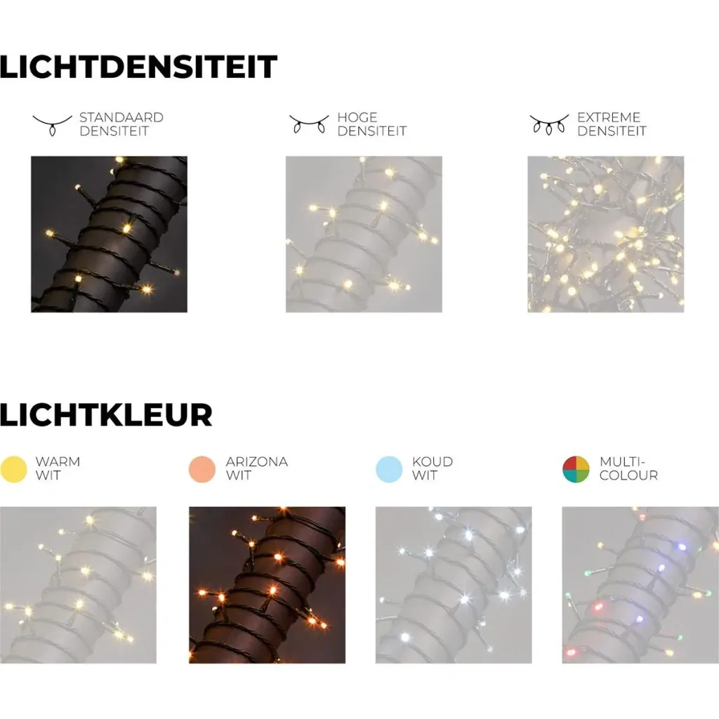 Vellight Weihnachtsbeleuchtung - 12m - 80 LEDs - Arizona Weiß - Innen & Außen