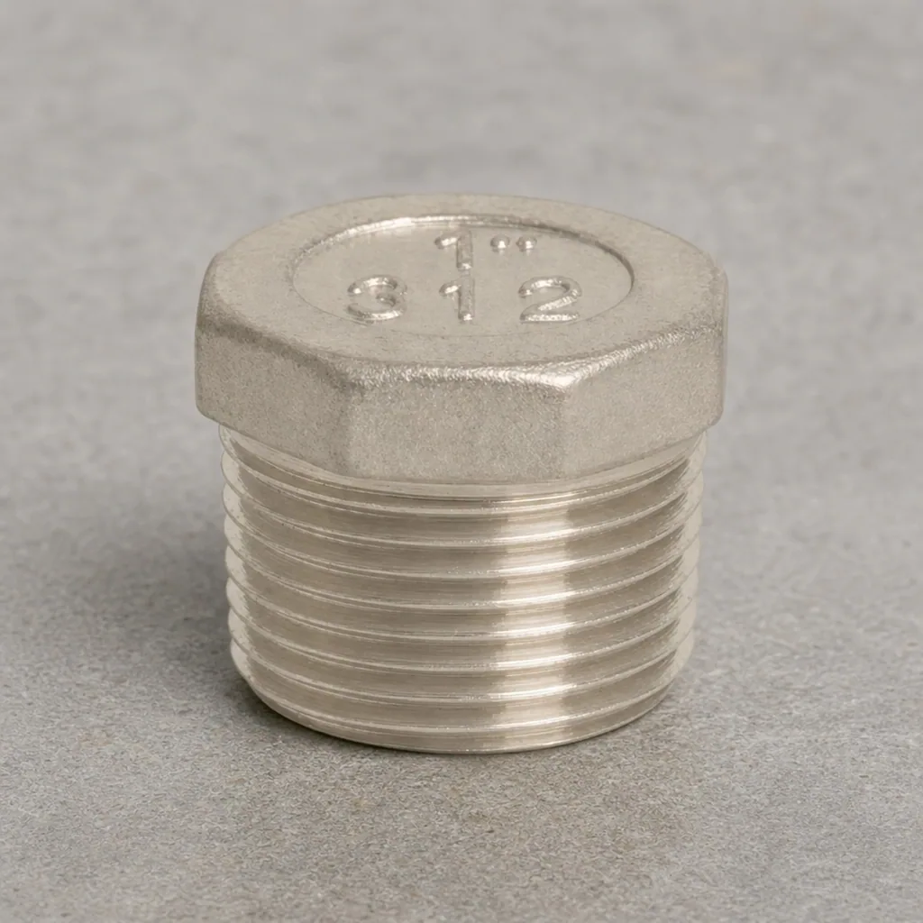 Edelstahl Stopfen, Gewinde Stopfen, 1/2 Zoll AG, 10 bar