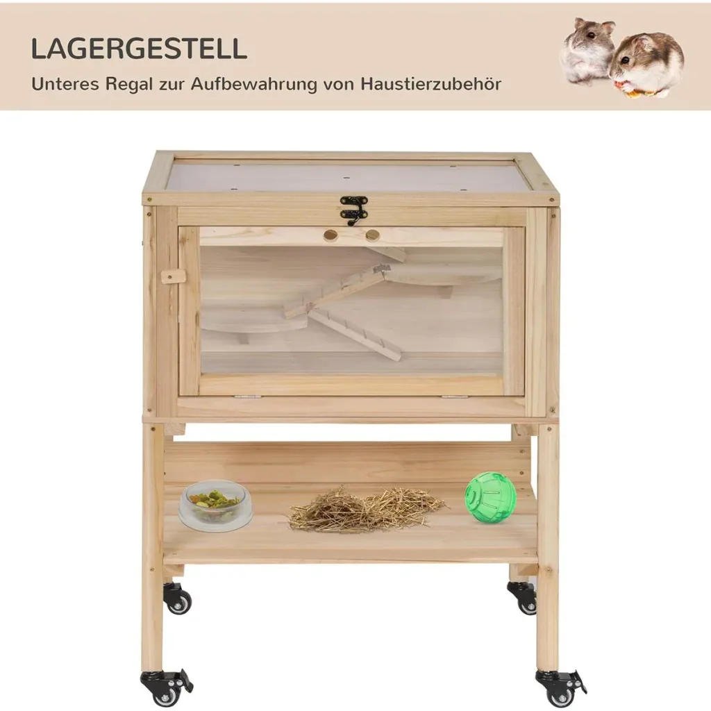 Hamsterkäfig auf Rollen Natur
