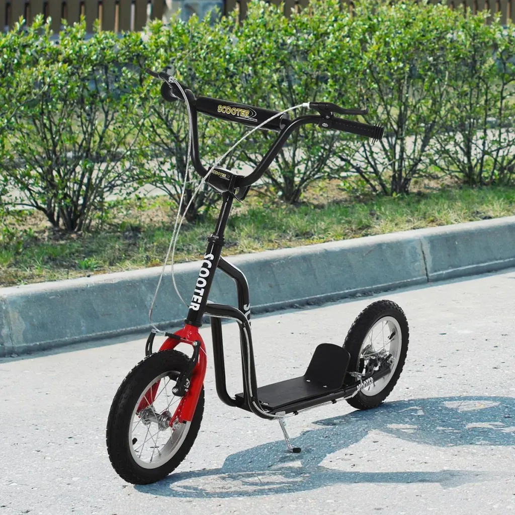 Kinderroller Lenker Verstellbar Scooter Tretroller Cityroller Kinder Roller Kickboard mit Luftreifen 12 Zoll ab 5 Jahre