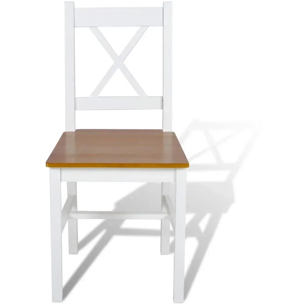 Esstischstühle 2tlg. Kiefer weiß