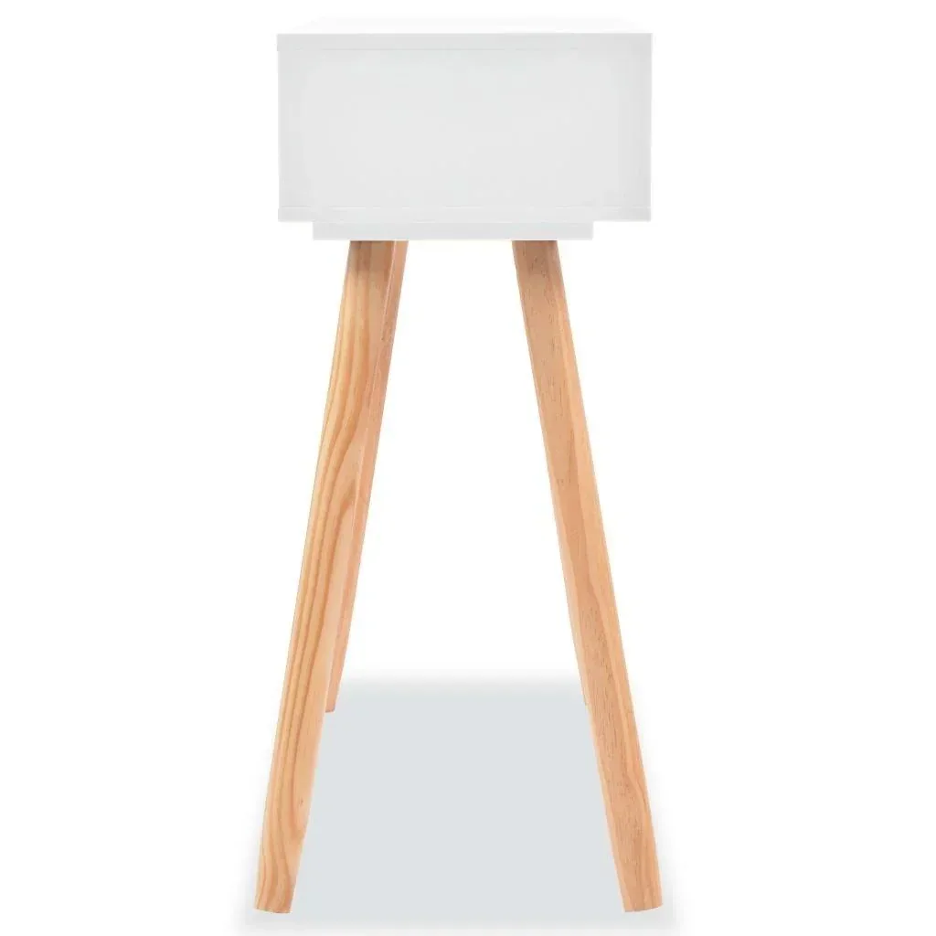 Wandtisch 80x30x72 cm Kiefer massiv weiß