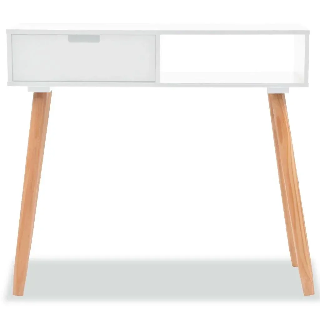 Wandtisch 80x30x72 cm Kiefer massiv weiß