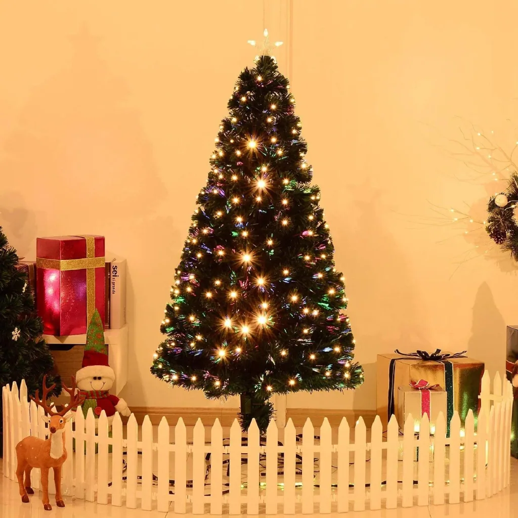 Weihnachtsbaum 150 cm Tannenbaum LED Lichtfaser