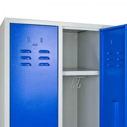 Umkleideschrank Spind RAL 7035 / 5012, 1775 x 600 x 500 mm