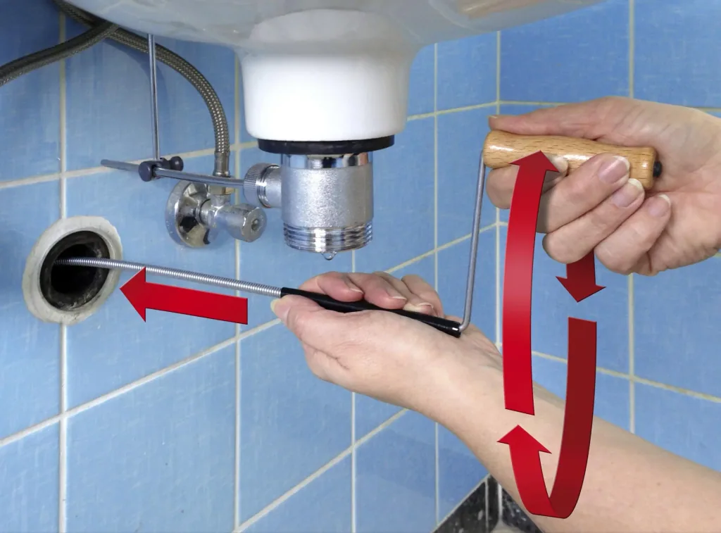 Rohrreinigungswelle mit Kurbel