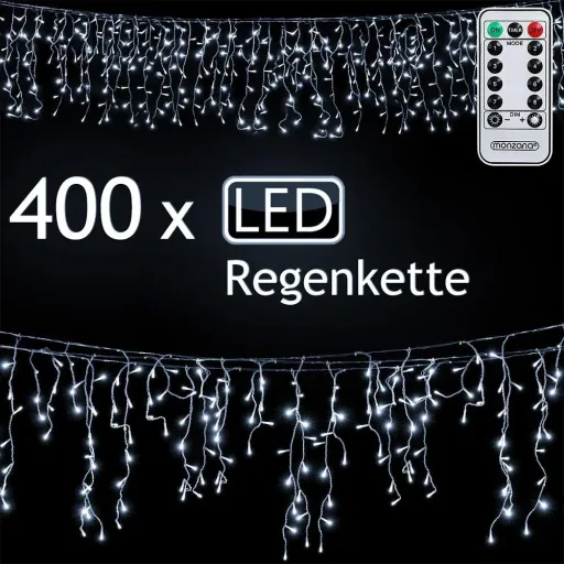 Eiszapfenbeleuchtung - 10M 400 LED's - kaltweiß
