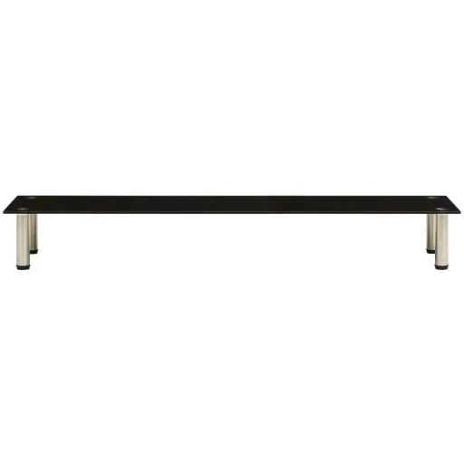 TV-Schrank 140x35x17 cm gehärtetes Glas schwarz