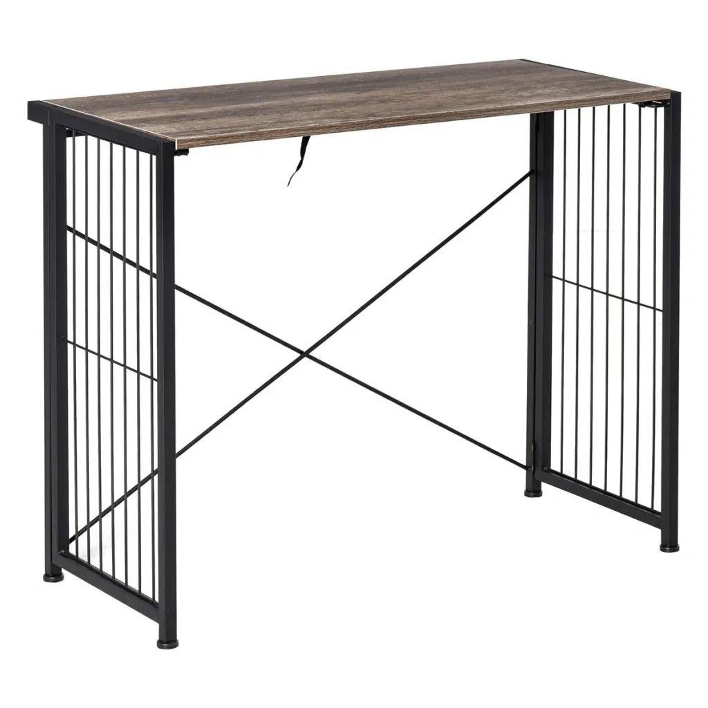 Schreibtisch Computertisch Bürotisch Home-Office Tisch klappbar mit E1 Spanplatte Metallrahmen Industriedesign Rustikale