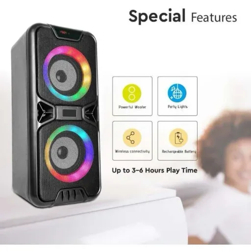 VT-6204-2 Mobiler Lautsprecher mit Bluetooth und RGB - 2x 10W