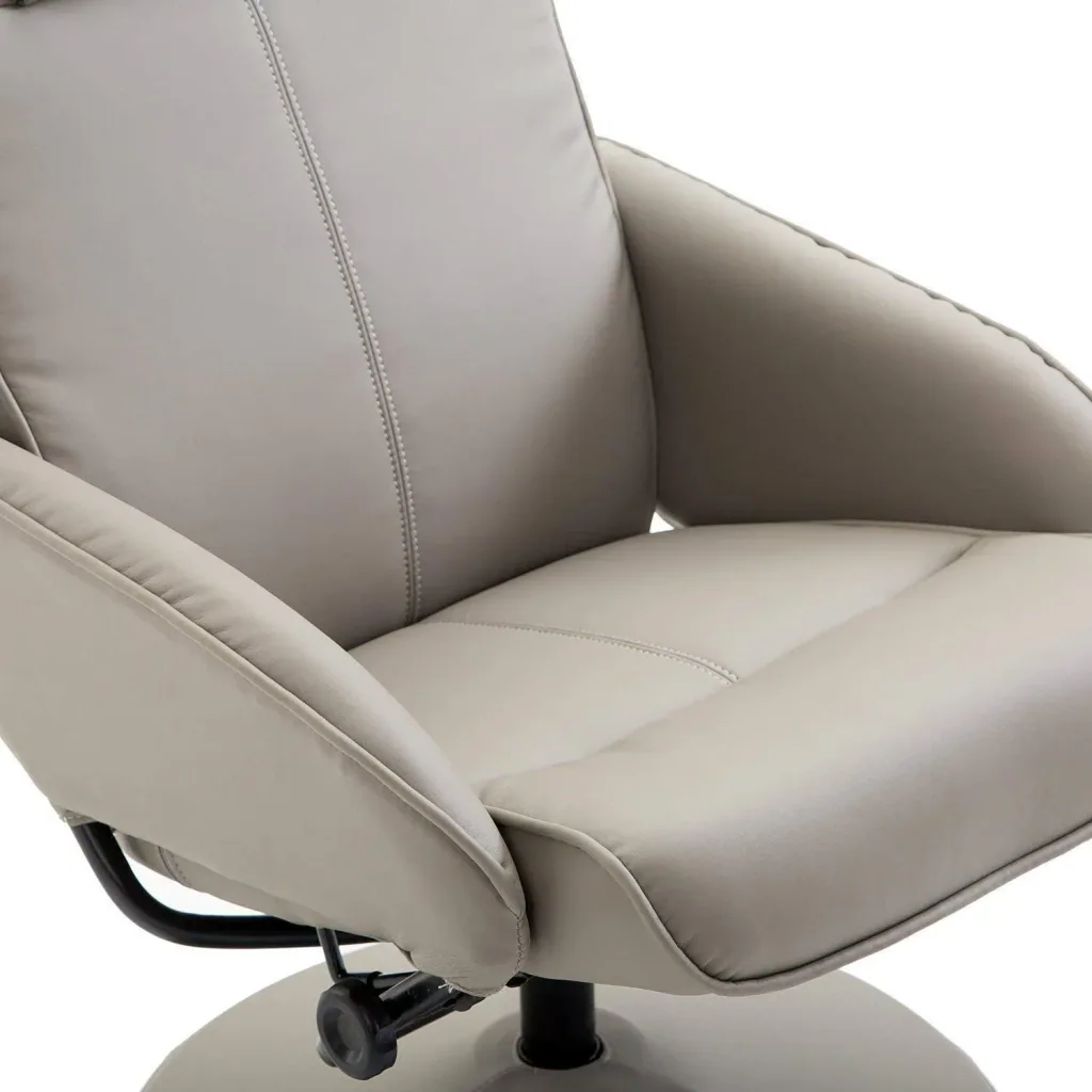 Relaxsessel Fernsehsessel Armsessel 360° drehbar mit Fußstütze Grau