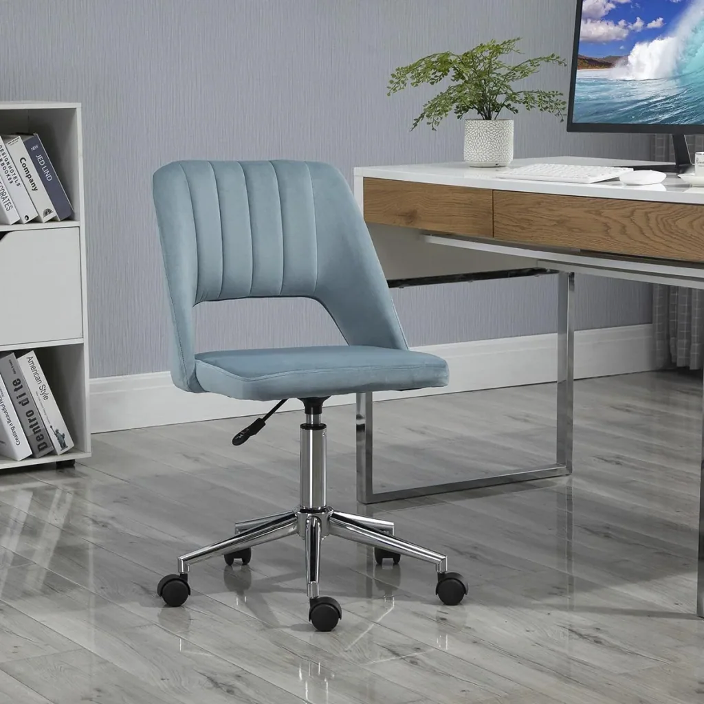 Bürostuhl Drehstuhl Schreibtischstuhl Höhenverstellbar 360° drehbar Jakobsmuschel-Form mit Nahtlinien-Design Schaumstoff