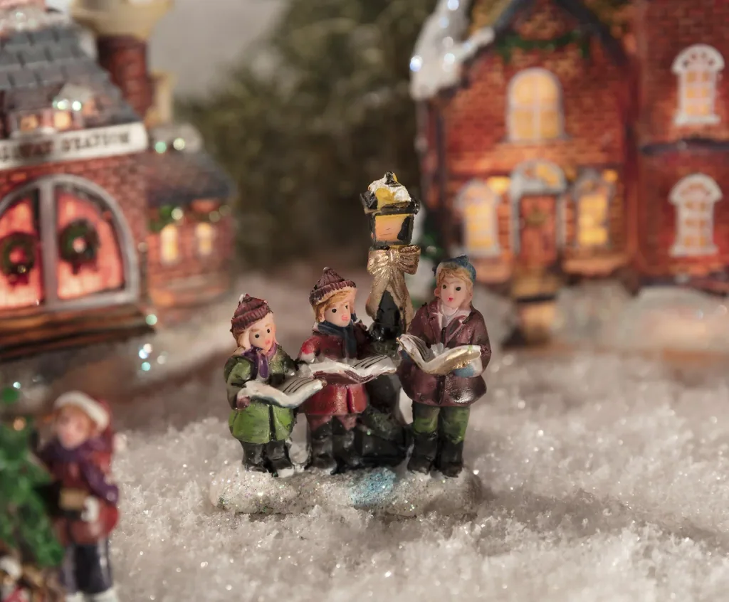 Weihnachtsdorf Set mit Beleuchtung - 9-teilig