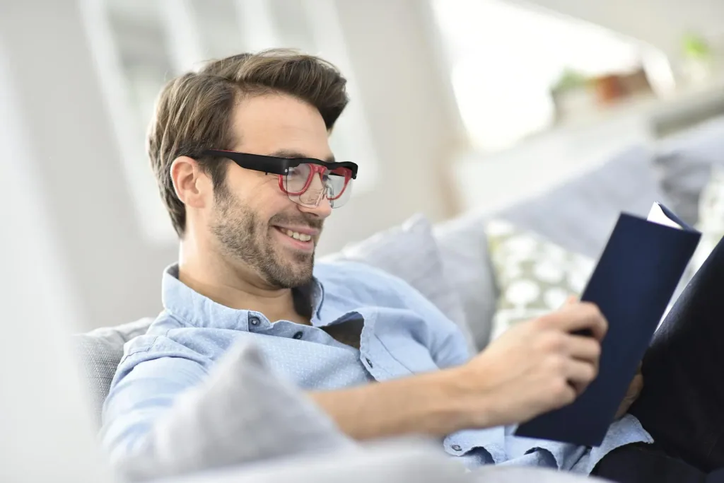 LED-Vergrößerungsbrille, Schwarz