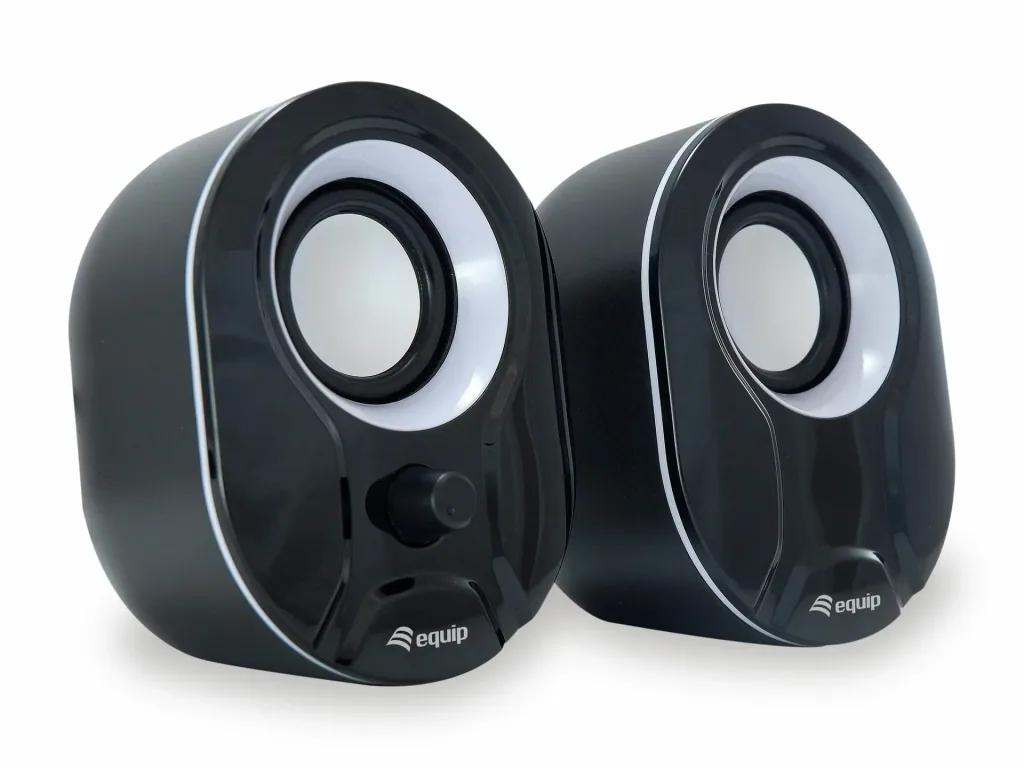 Stereo 2.0 Lautsprecher für Notebook/PC in schwarz/weiß