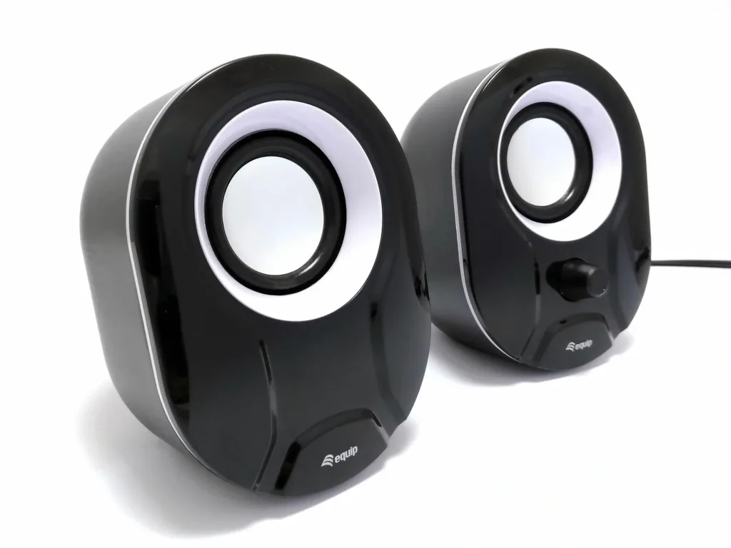 Stereo 2.0 Lautsprecher für Notebook/PC in schwarz/weiß