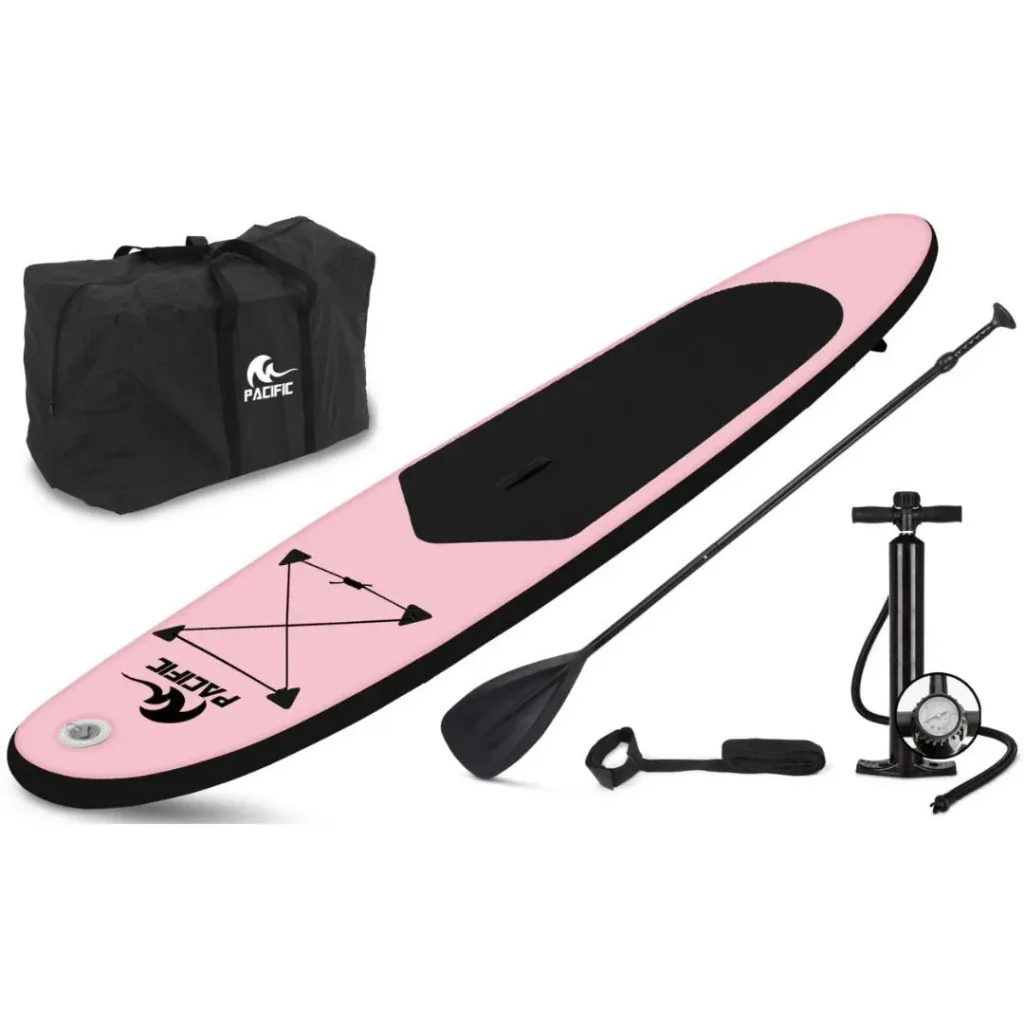 DUOSET! Pacific Sup Board Love Edition - für Sie und Ihn - extra stabil - 285 cm - 6 Stück - rosa/grün