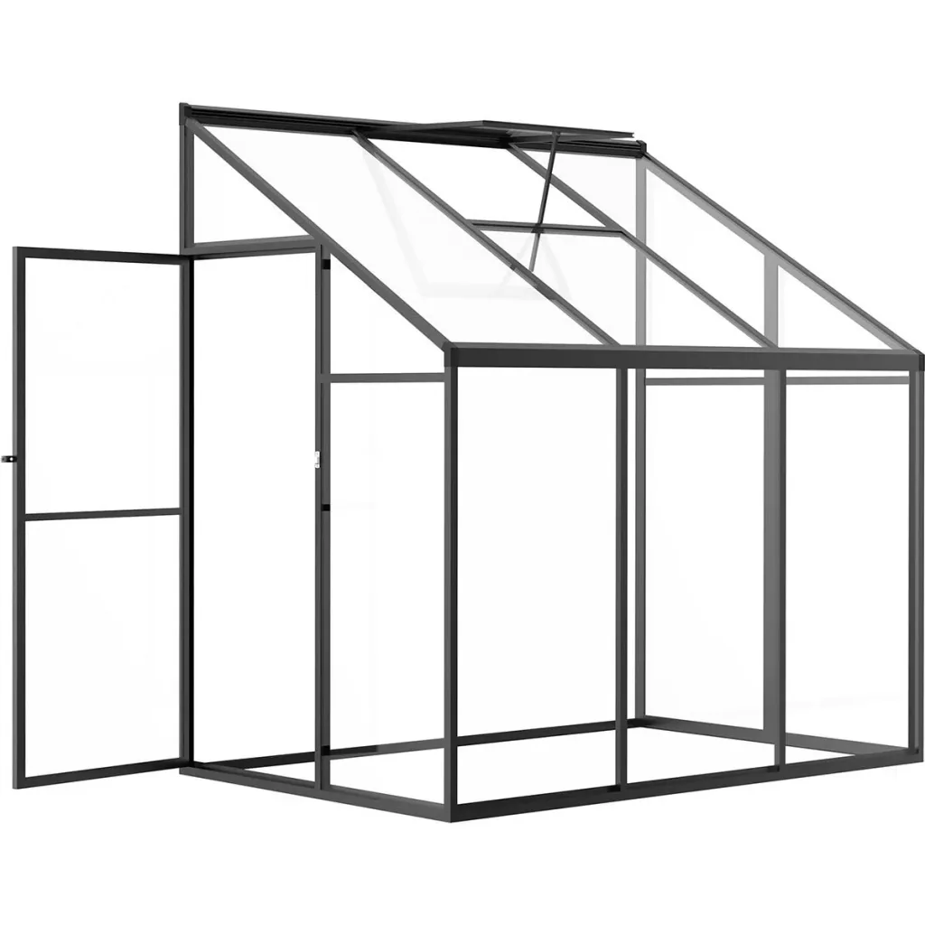 Begehbares Gewächshaus transparent - 182 x 122 x 194 cm