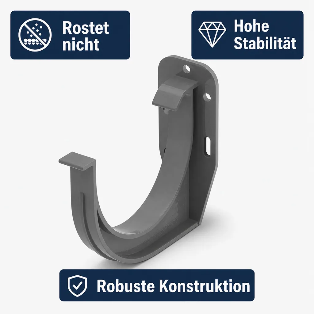 Rinnenhalter graphit, Dachrinnenhalter System 100, Regenrinnenhalter