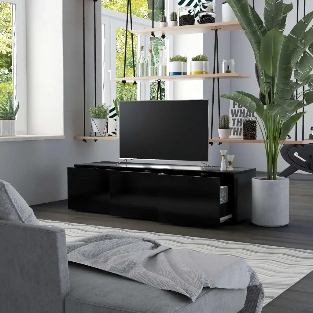 TV-Schrank 120x34x30 cm Spanplatte schwarz