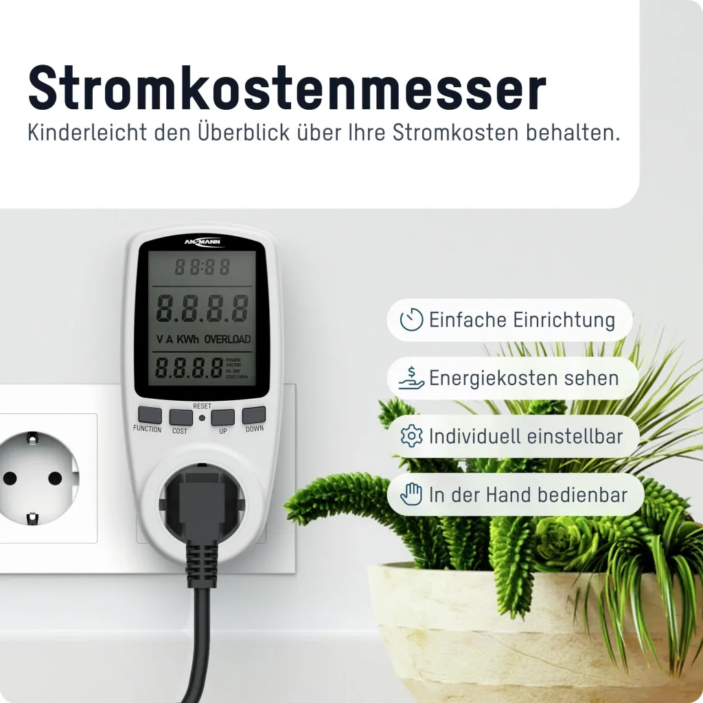 Energiekosten Messgerät mit Speicherfunktion