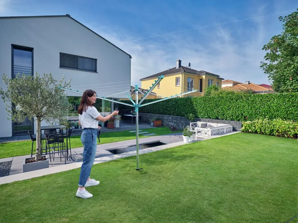Wäscheschirm "Linomatic 400 Easy", 40 Meter Trockenfläche, 4 Waschladungen