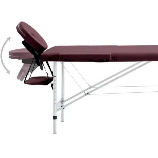 Klappbarer Massagetisch 2 Zonen Aluminium lila