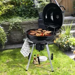 Vargan Kugelgrill - Holzkohlegrill - Grillfläche Ø 45 cm - Mit Aschekasten