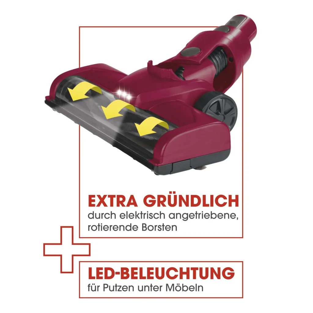 Power Akku Zyklon-Hand/Bodensauger, 22,2V, rot, 150 Watt