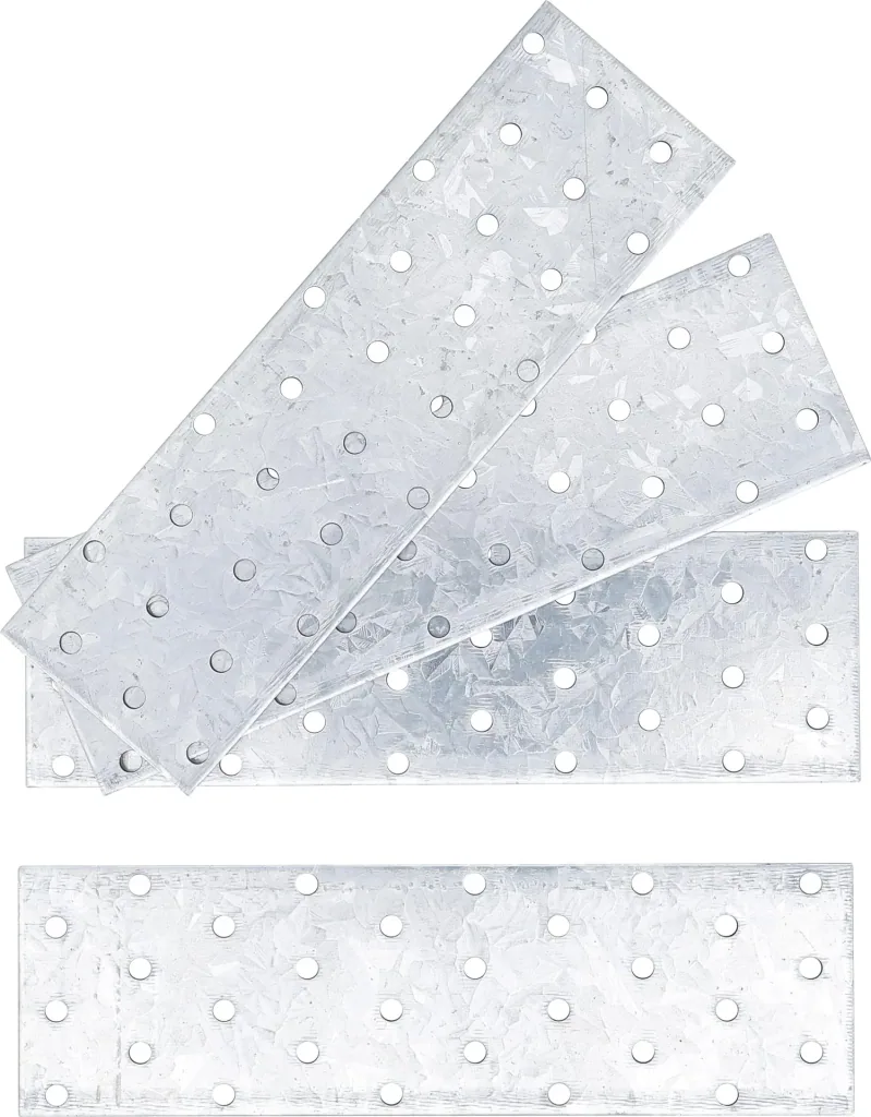 Stahl-Lochplatte 200 x 60 mm 4 Stück