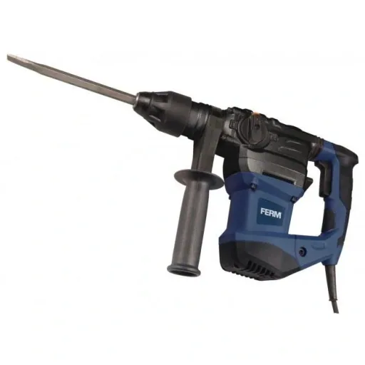 HDM1037 Bohrhammer 1500W - Seiten-Handgriff - 4 Funktionen - Inkl. 3 SDS Plus Bohrköpfer und 2 SDS Plus Werkzeugköpfen m