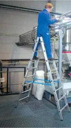 Alu Sprossen Doppelleiter 2 x 8 Sprossen Leiter