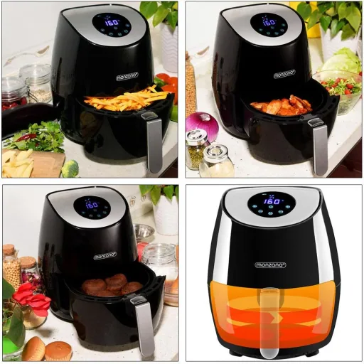 Friteuse 9 in 1 mit Touch-Display 3,6 Liter - Schwarz