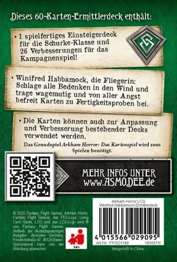 Arkham Horror Das Kartenspiel - Winifred Habbamock ( Ermittler Deck )
