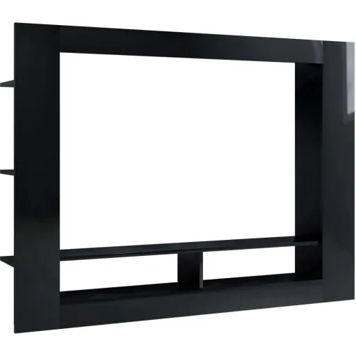 TV-Schrank 152x22x113 cm Hochglanz schwarz