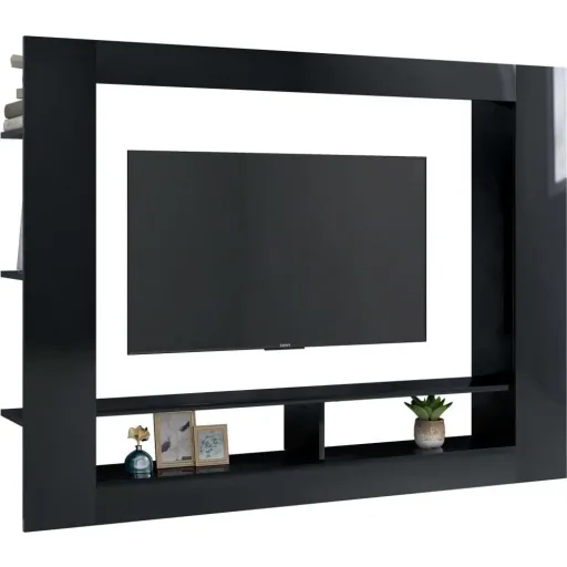 TV-Schrank 152x22x113 cm Hochglanz schwarz
