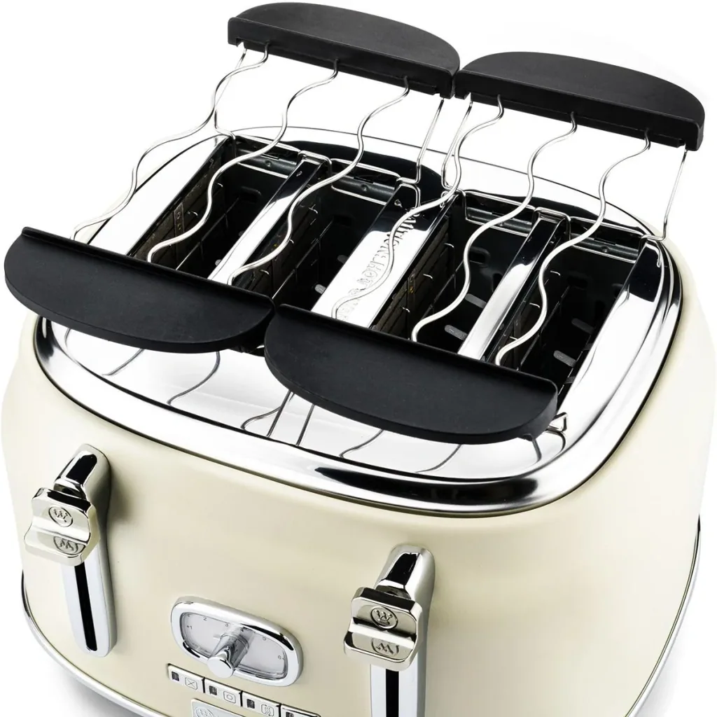 Retro-Toaster - 4-Scheiben-Toaster - Weiß