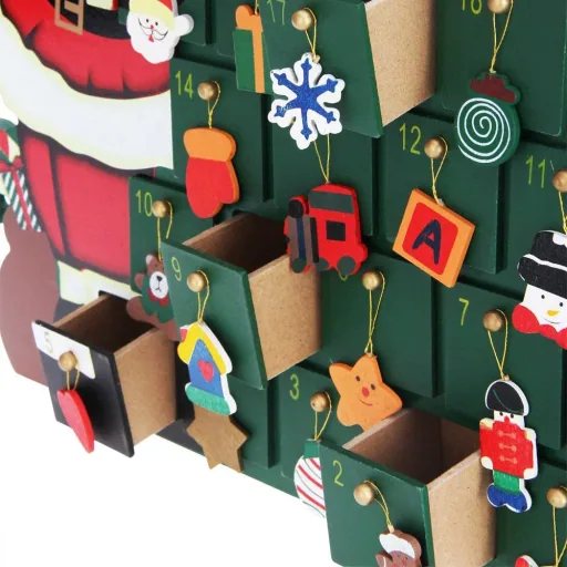 Adventskalender Weihnachtsmann mit Fächern zum Selbstbefüllen