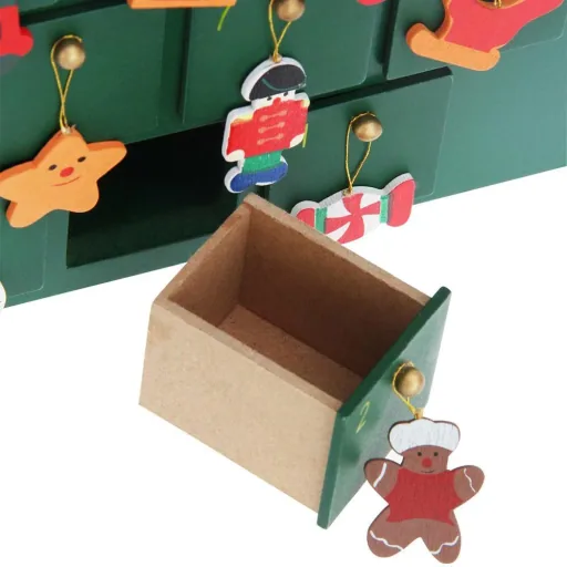 Adventskalender Weihnachtsmann mit Fächern zum Selbstbefüllen